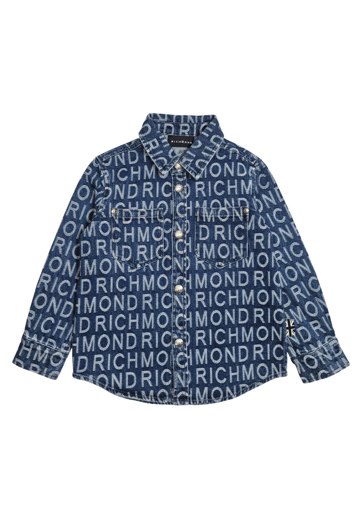 Camicia denim blu per bambino