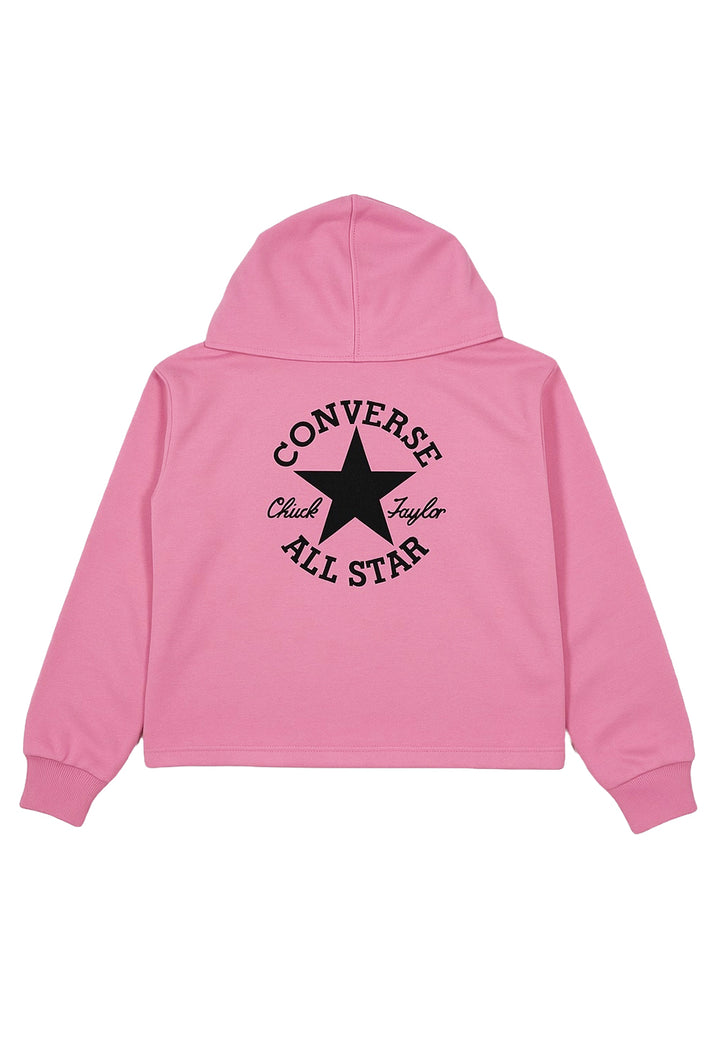 Felpa cappuccio rosa per bambina