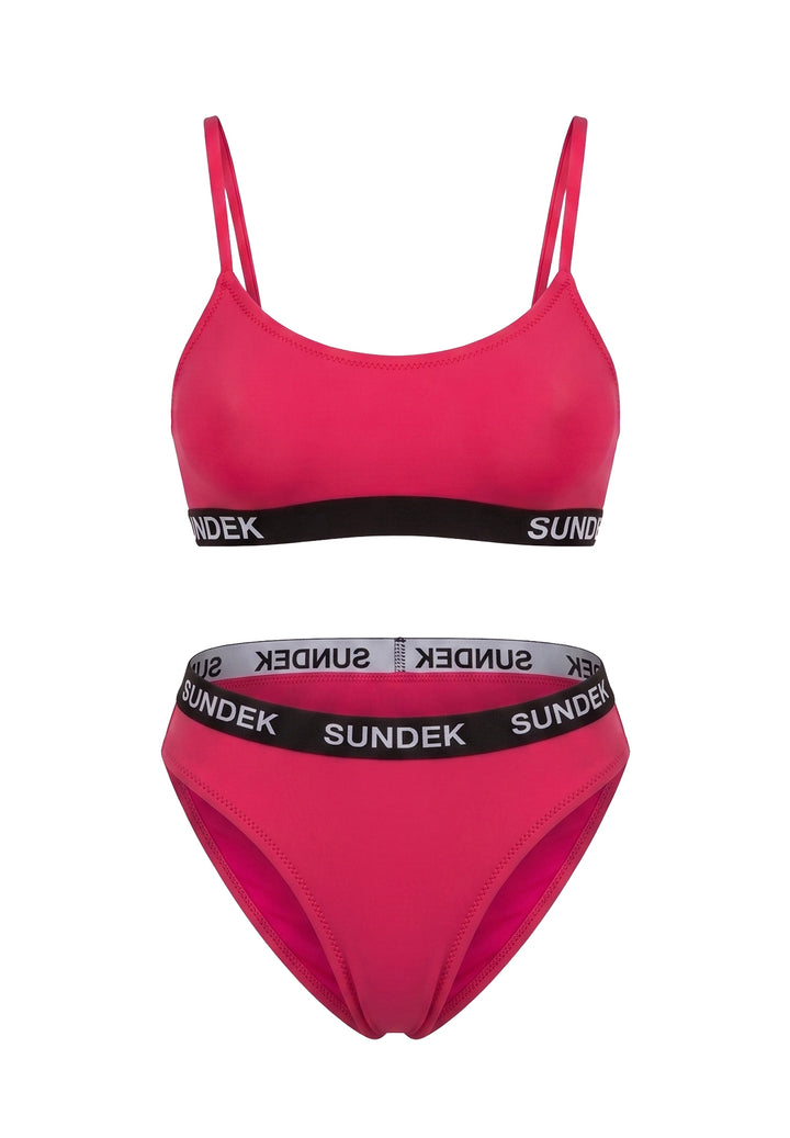 Costume bikini fuxia per bambina