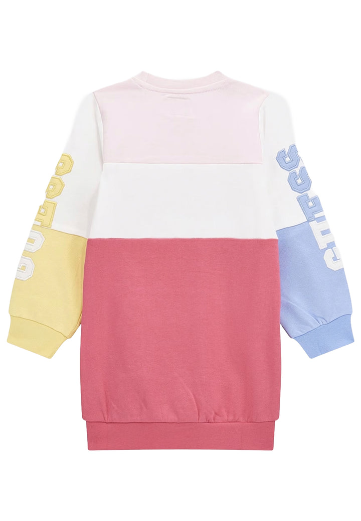 Multicolor sweatshirt dress for girls