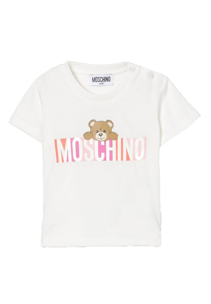 T-shirt bianca per neonata