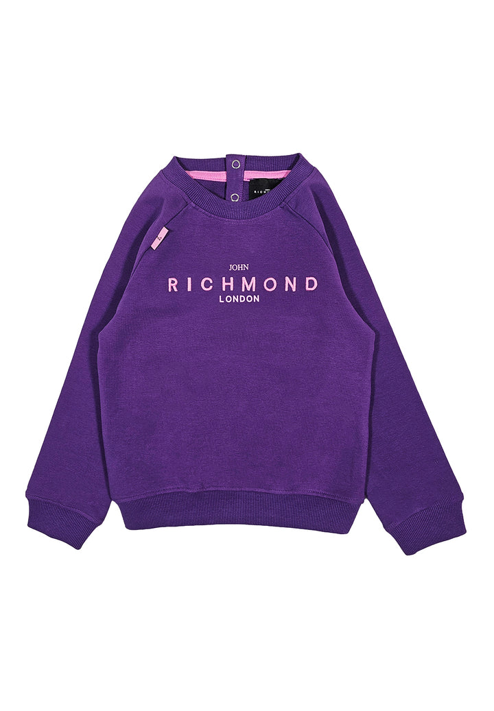 Purple crewneck sweatshirt for girls