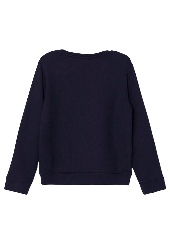Felpa girocollo blu navy per bambino