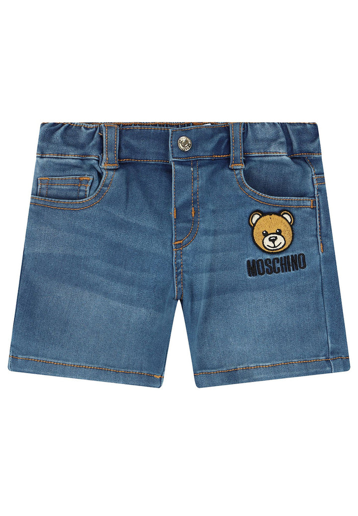 Short denim blu denim per neonata