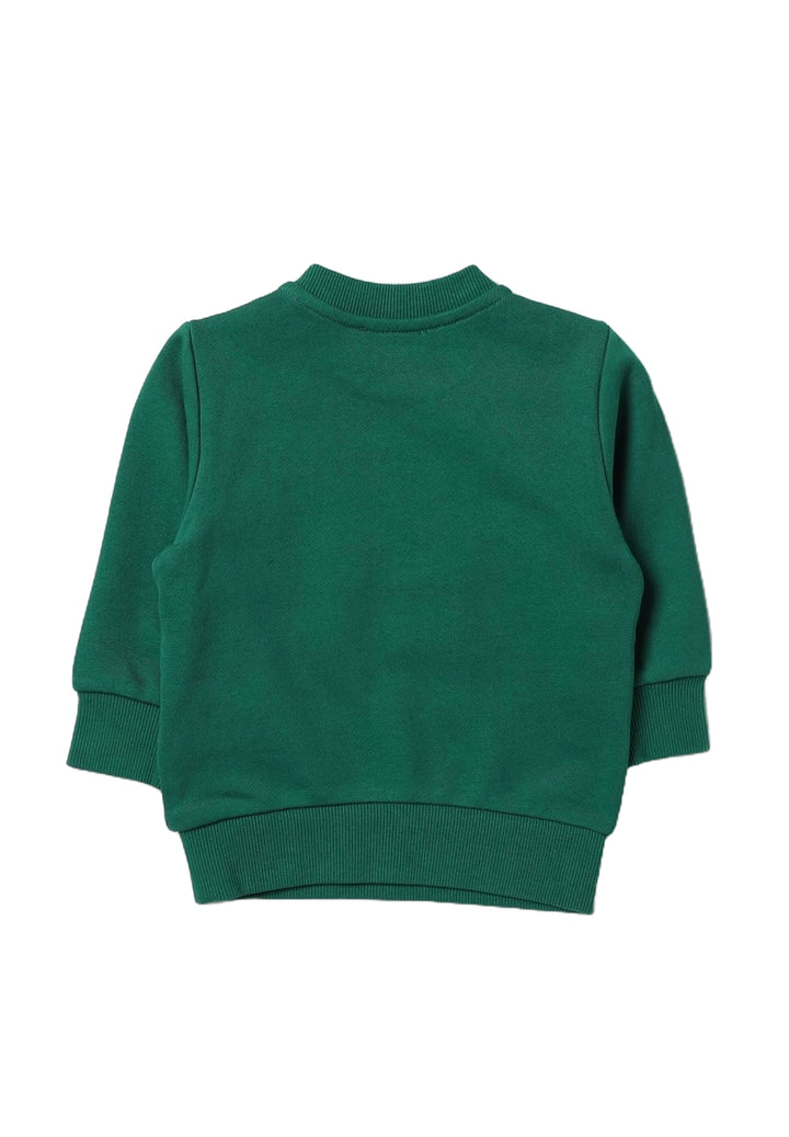 Green crewneck sweatshirt for boy