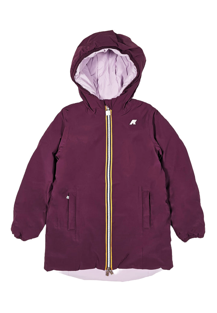 Purple-pink reversible jacket for girls