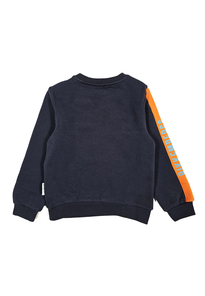 Blaues Rundhals-Sweatshirt für Neugeborene