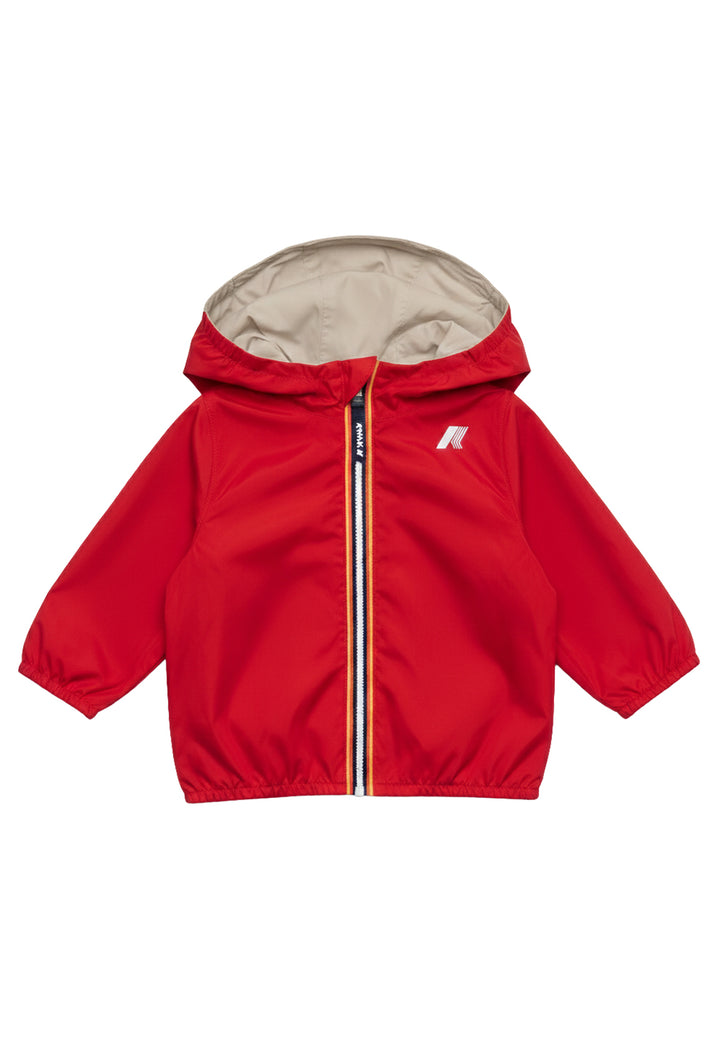 Giubbino reversibile rosso-beige per neonato