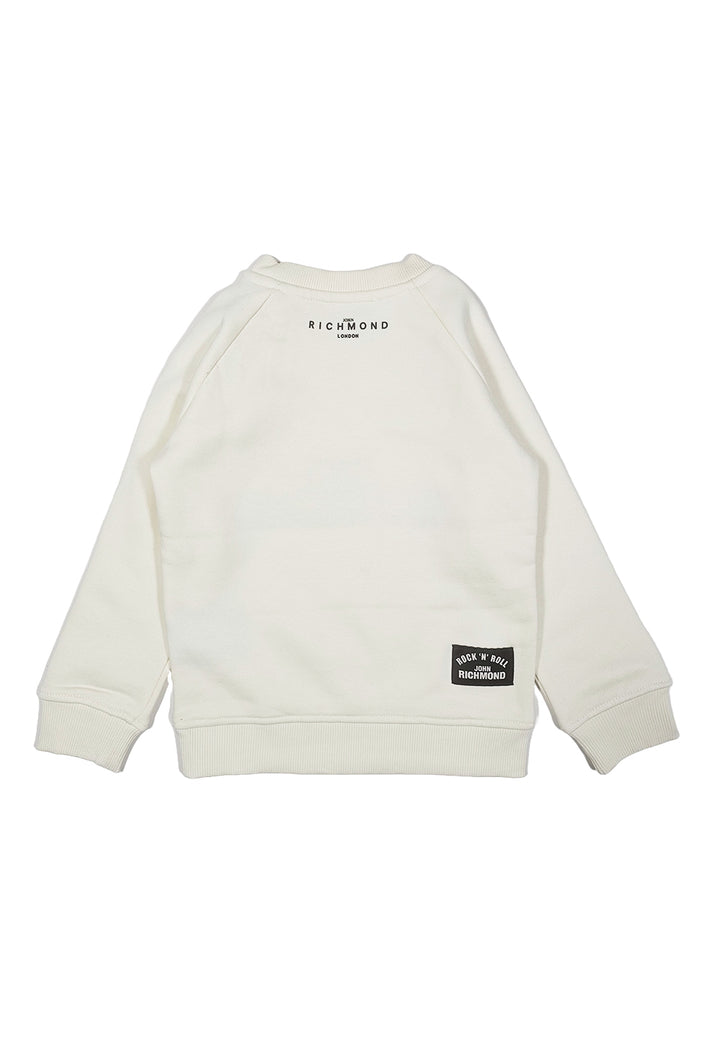 White crewneck sweatshirt for newborn