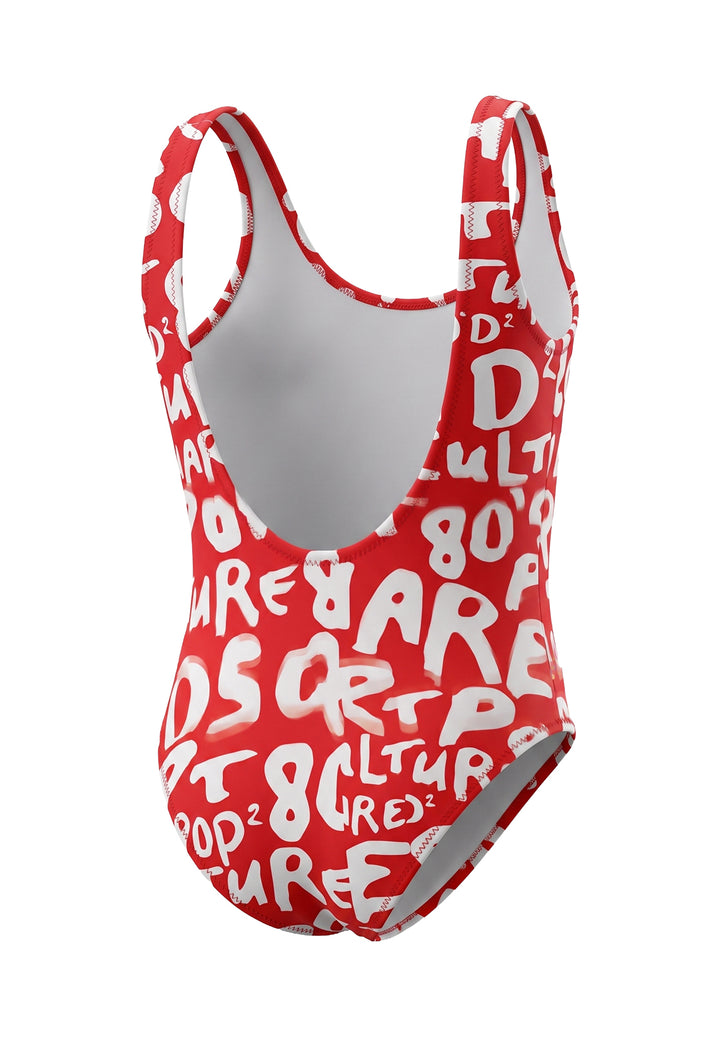 Costume intero rosso per neonata