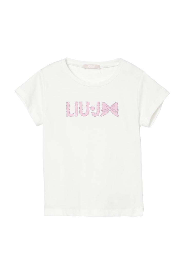 T-shirt bianca per bambina