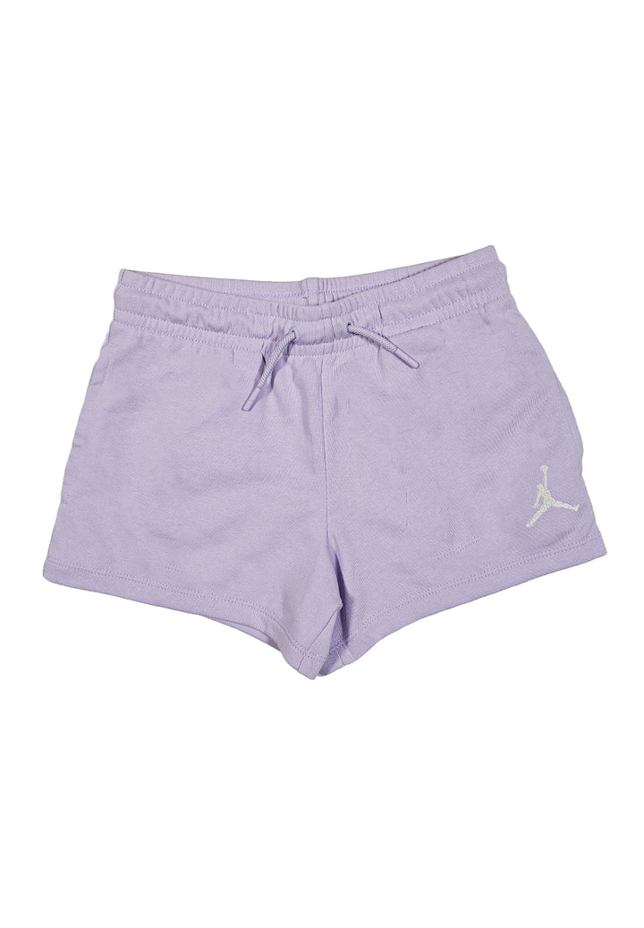 Short felpa lilla per bambina