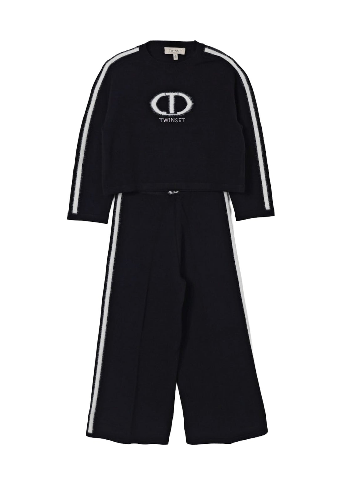 Completo maglia nero per bambina