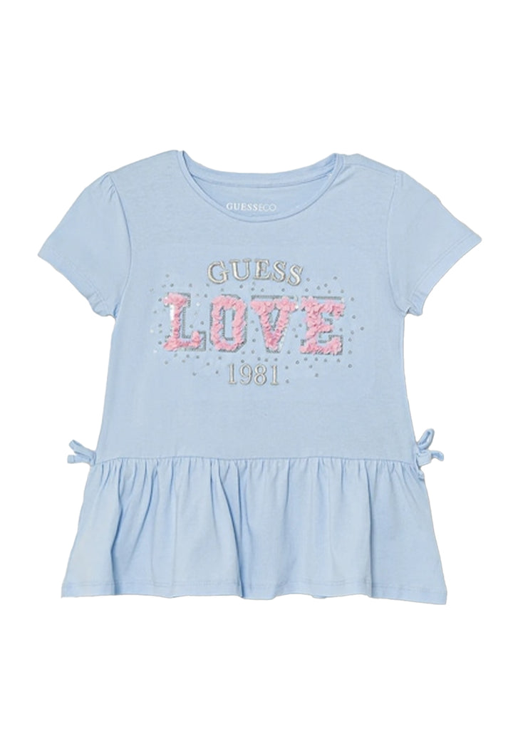 T-shirt celeste per neonata