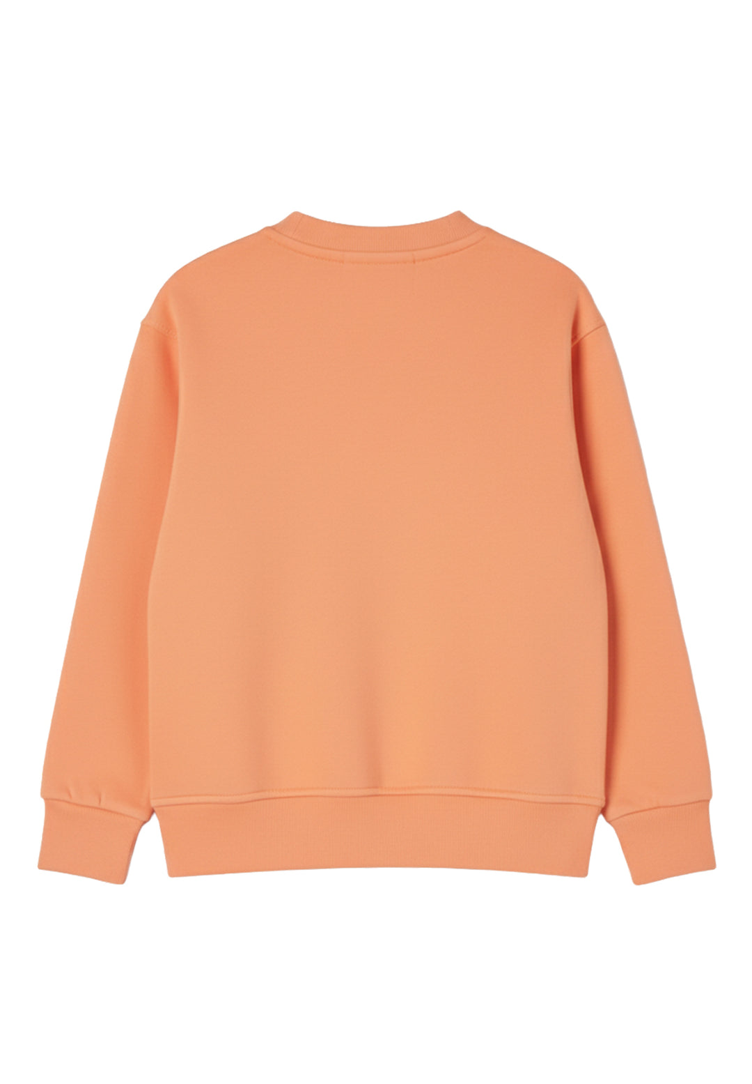 Felpa girocollo arancione per bambina