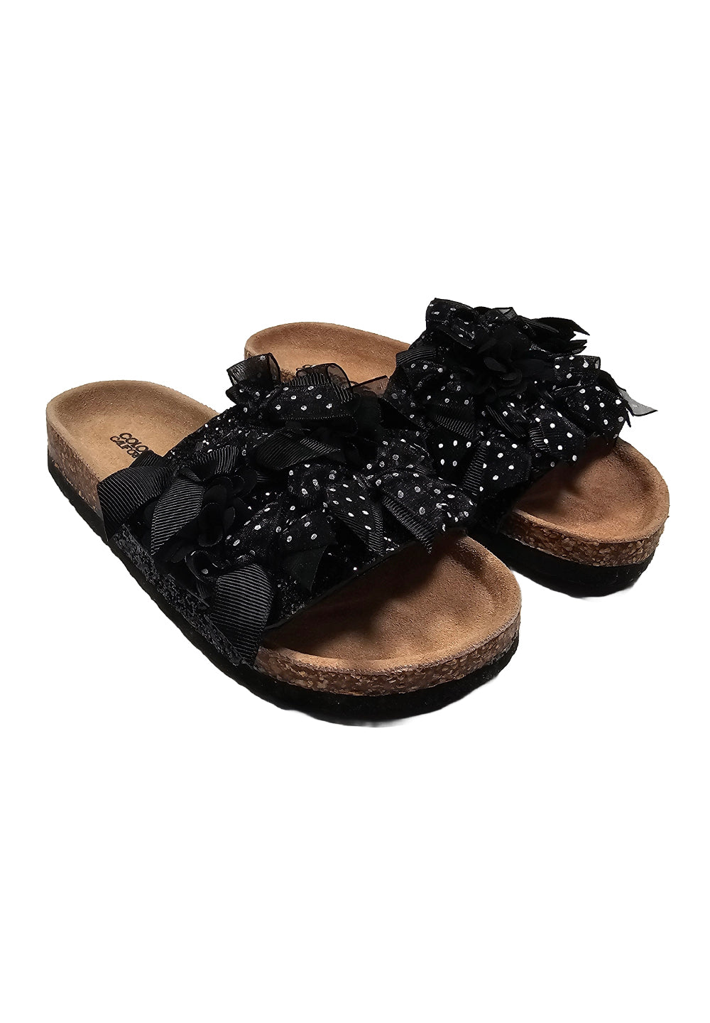 Sandali glitter neri per bambina