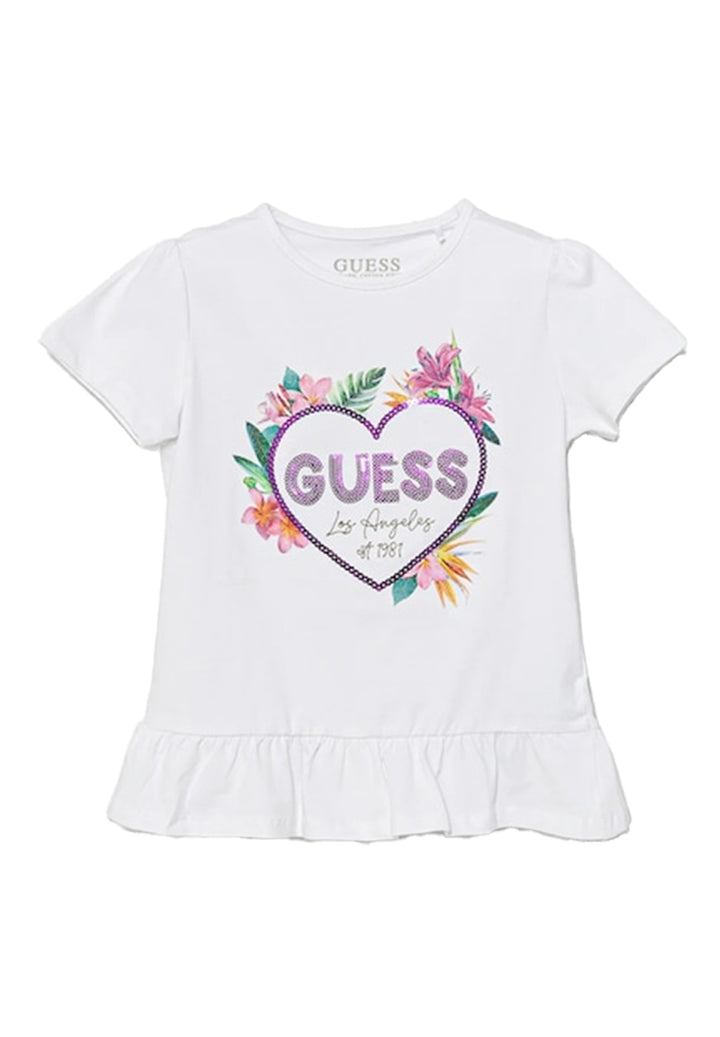 T-shirt bianca per neonata