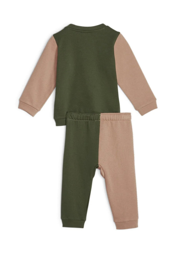 Grün-braunes Sweatshirt-Set für Neugeborene