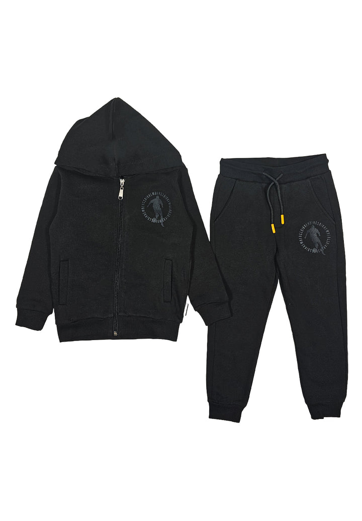 Black sweatshirt set for boy