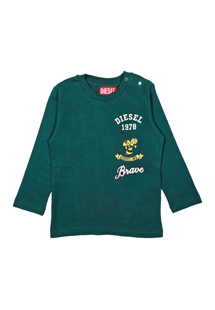 T-shirt verde per bambino