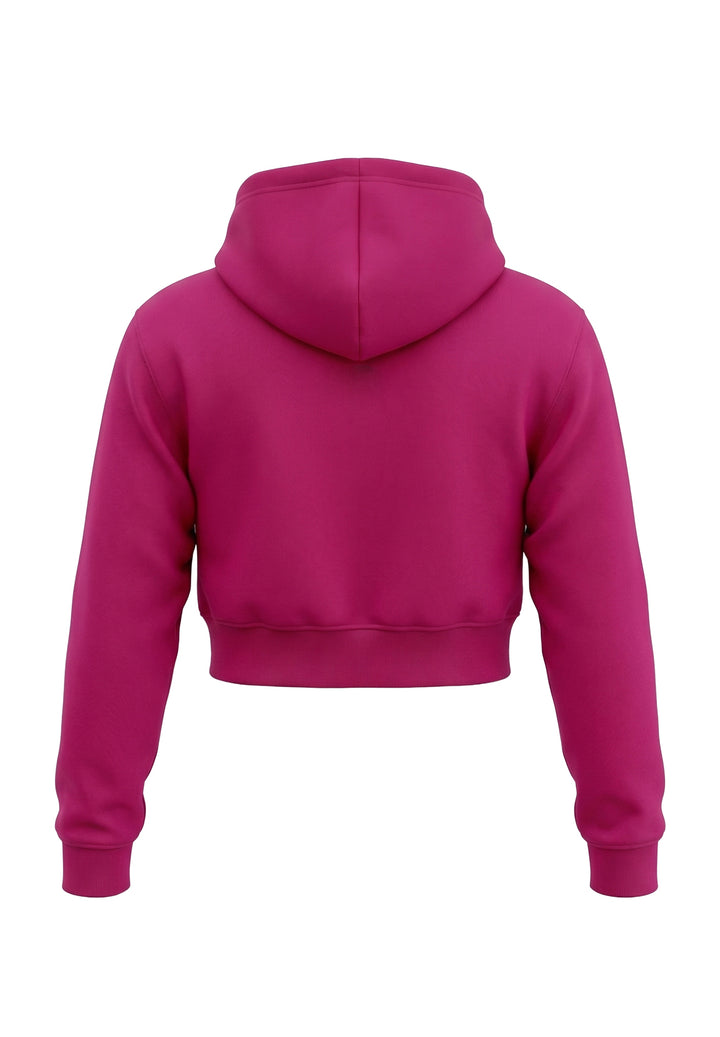 Felpa cappuccio fuxia per bambina