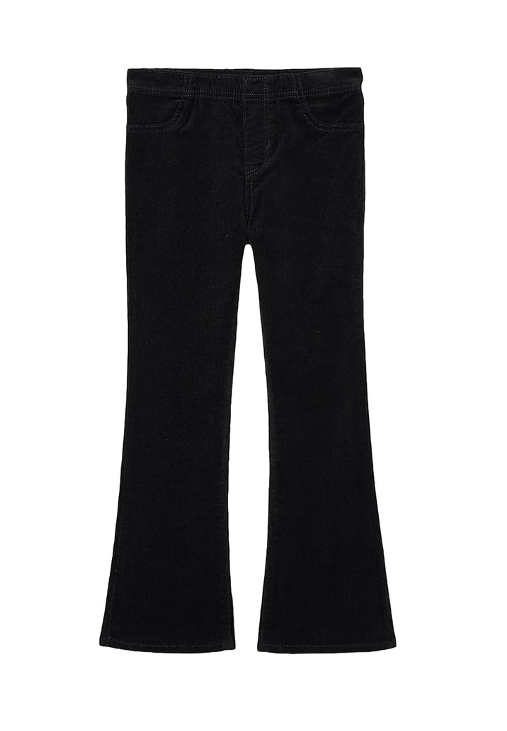Black velvet trousers for girls
