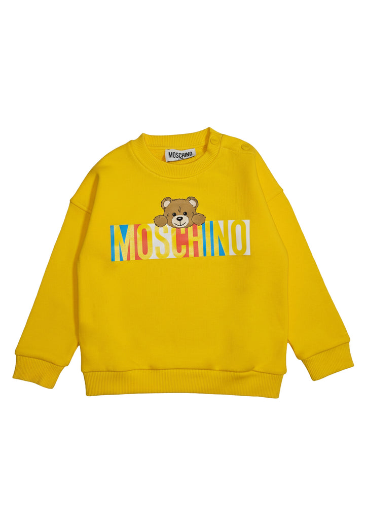 Felpa girocollo gialla per neonato