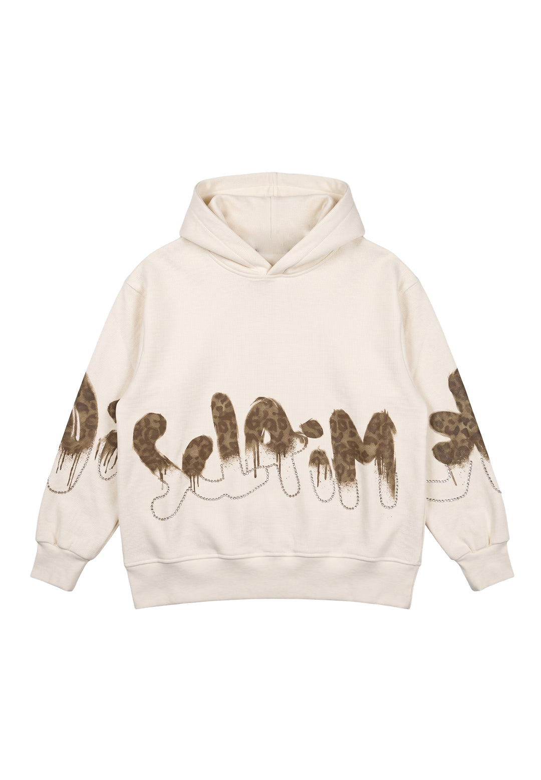 Felpa cappuccio crema per bambina