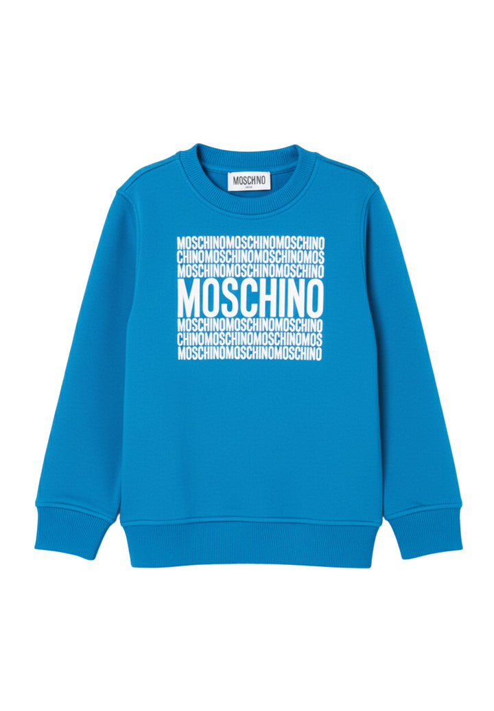 Felpa girocollo blu per bambino