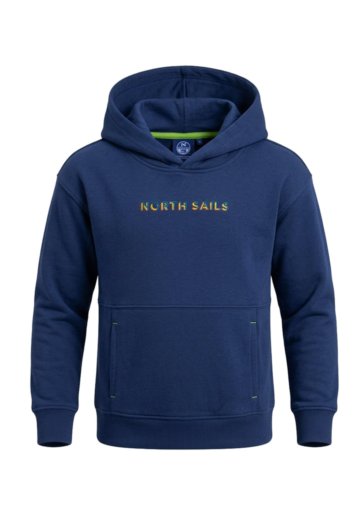 Felpa cappuccio blu navy per bambino