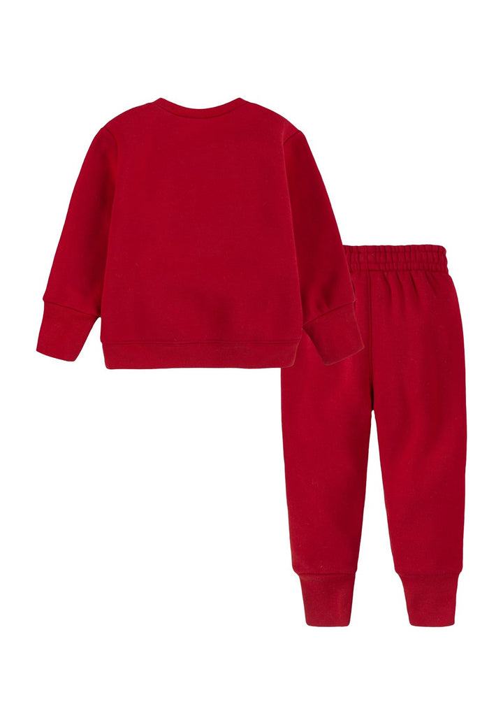 Completo felpa rosso per neonato