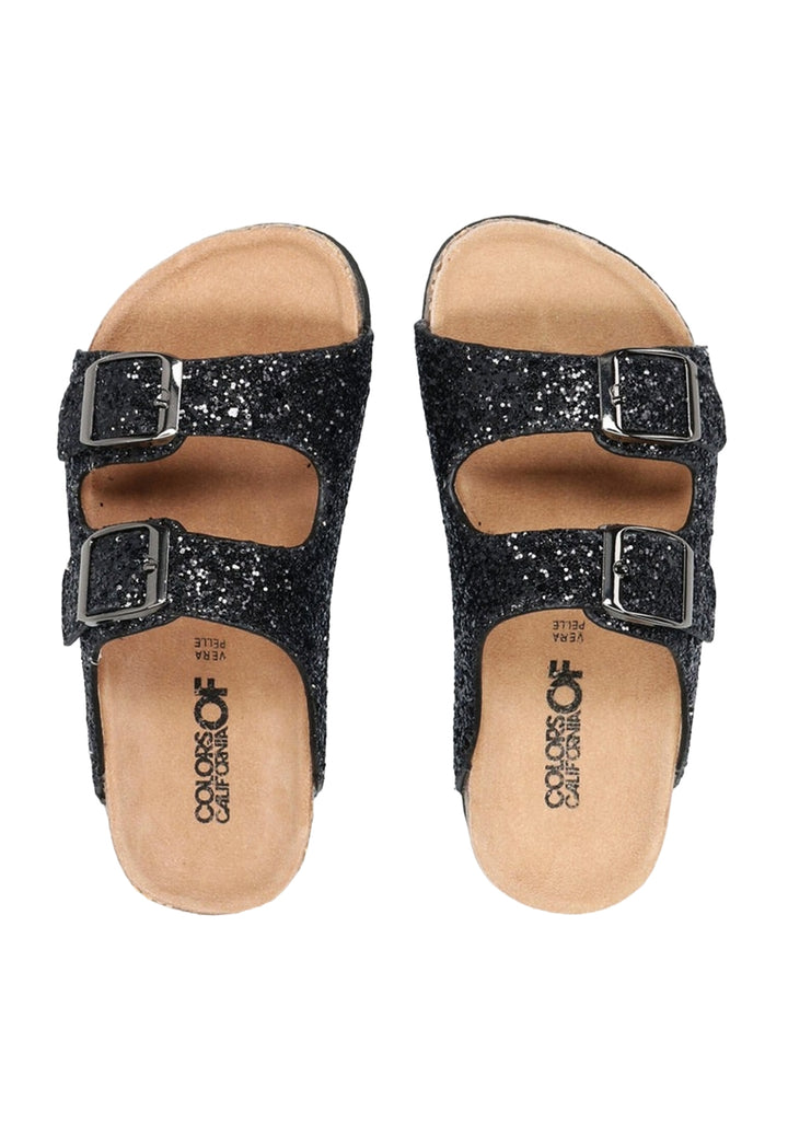 Sandali glitter neri per bambina