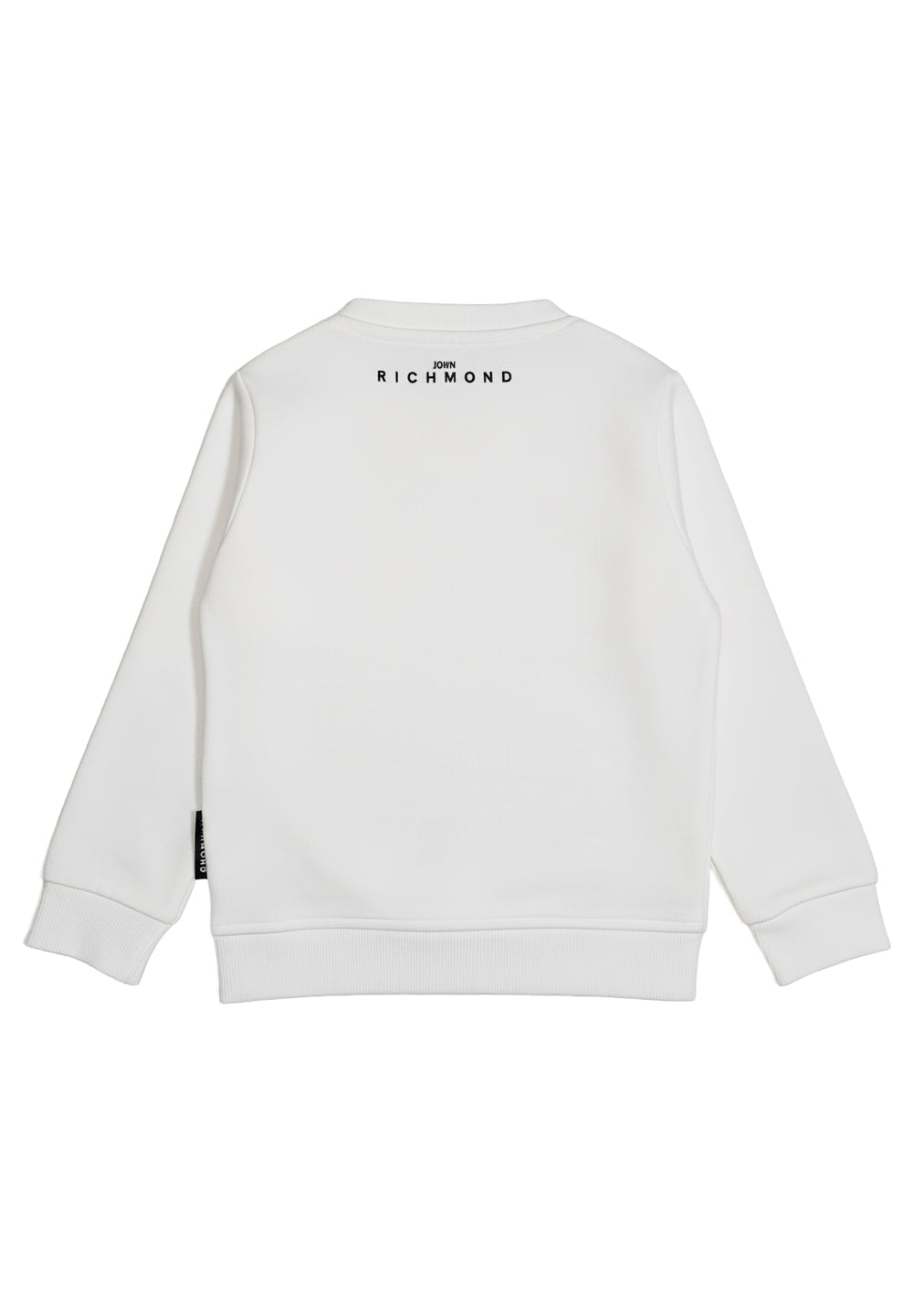 Felpa girocollo bianca per neonato