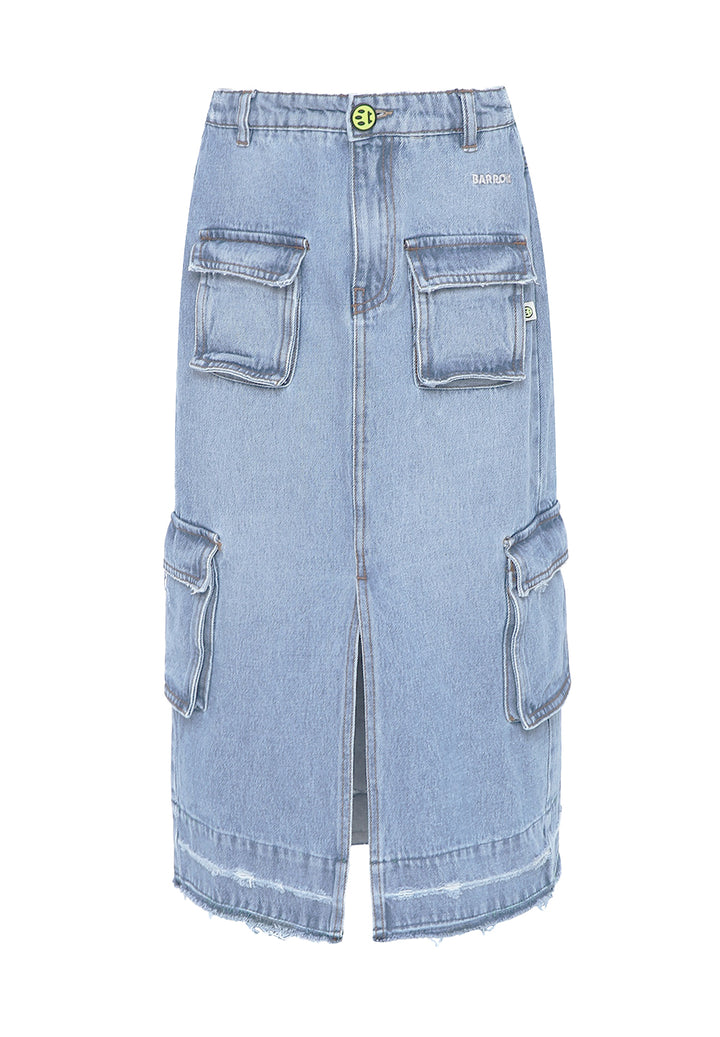 Gonna denim blu per bambina