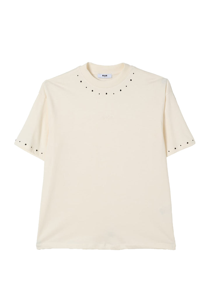 T-shirt crema per bambina