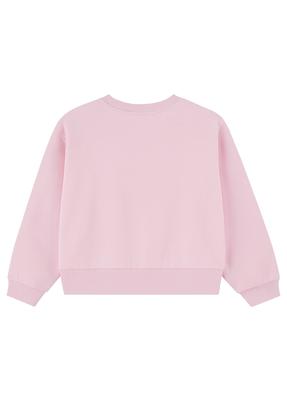 Felpa girocollo rosa per bambina