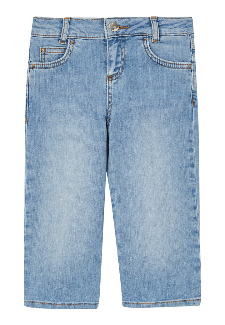 Jeans blu denim per neonata