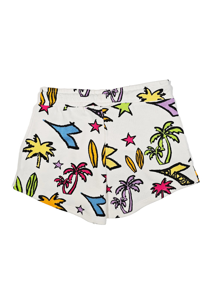 Short felpa bianco per bambina - Primamoda kids