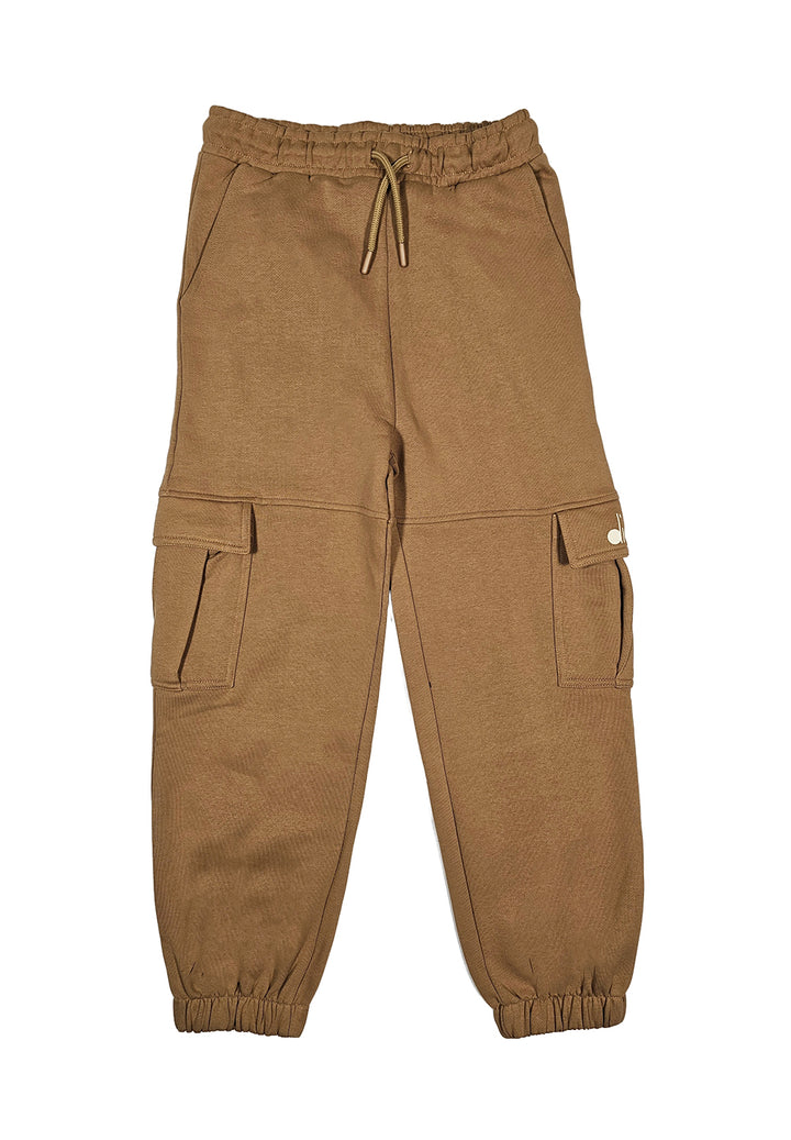 Pantalone felpa marrone per bambino