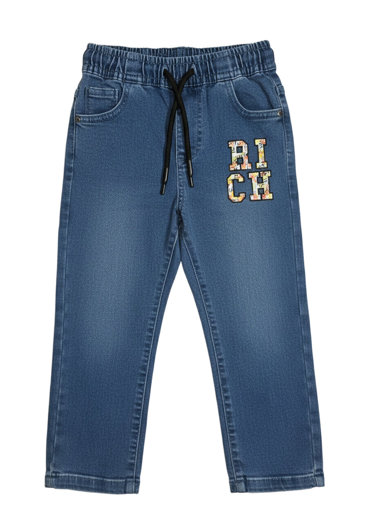 Jeans blu denim per neonato
