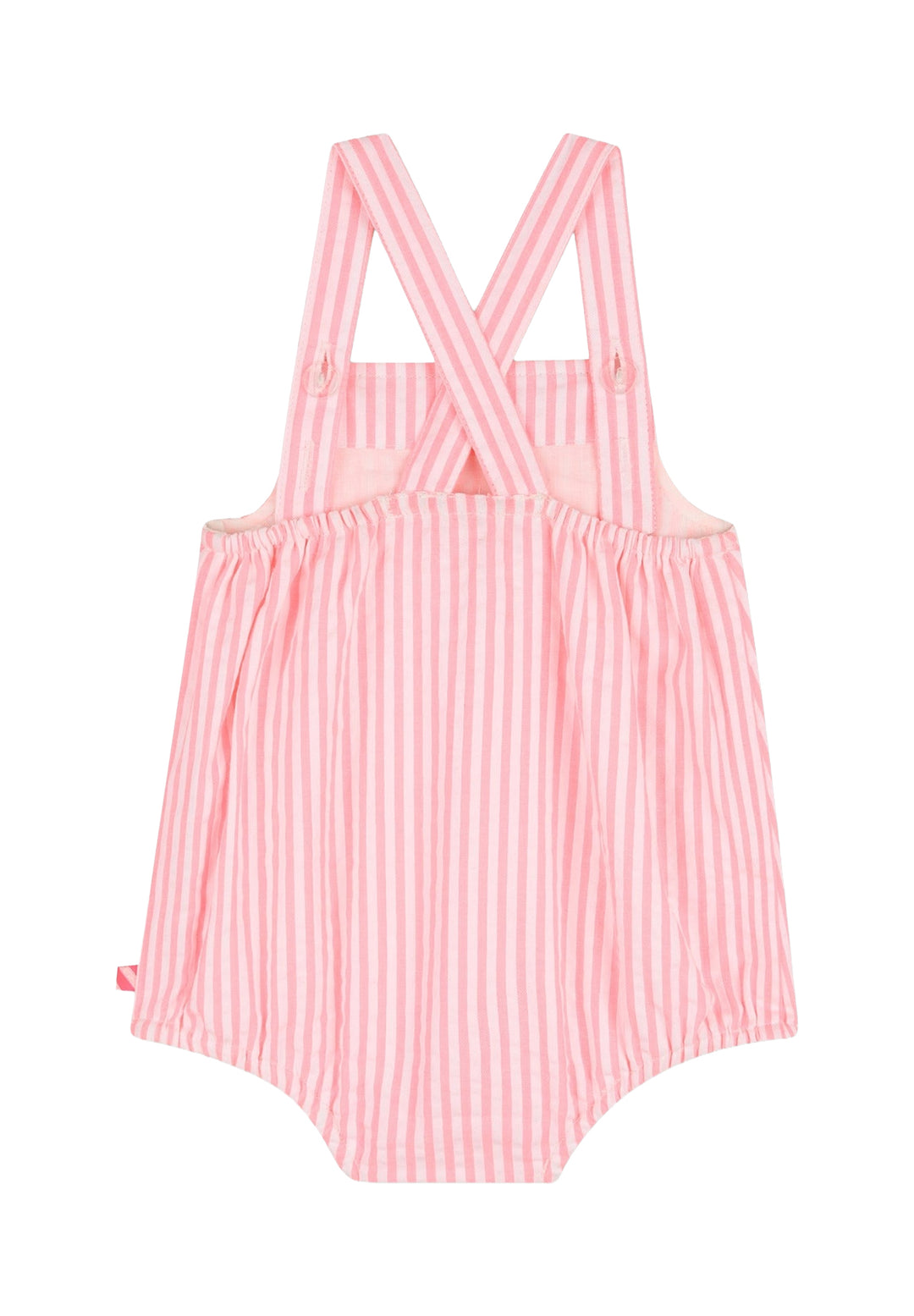 Salopette rosa fluo per neonata