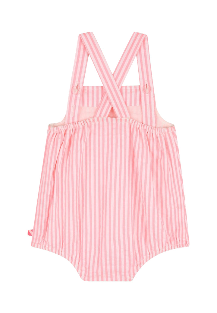 Salopette rosa fluo per neonata