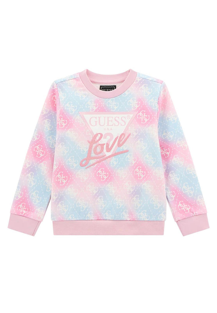Felpa girocollo multicolor per bambina