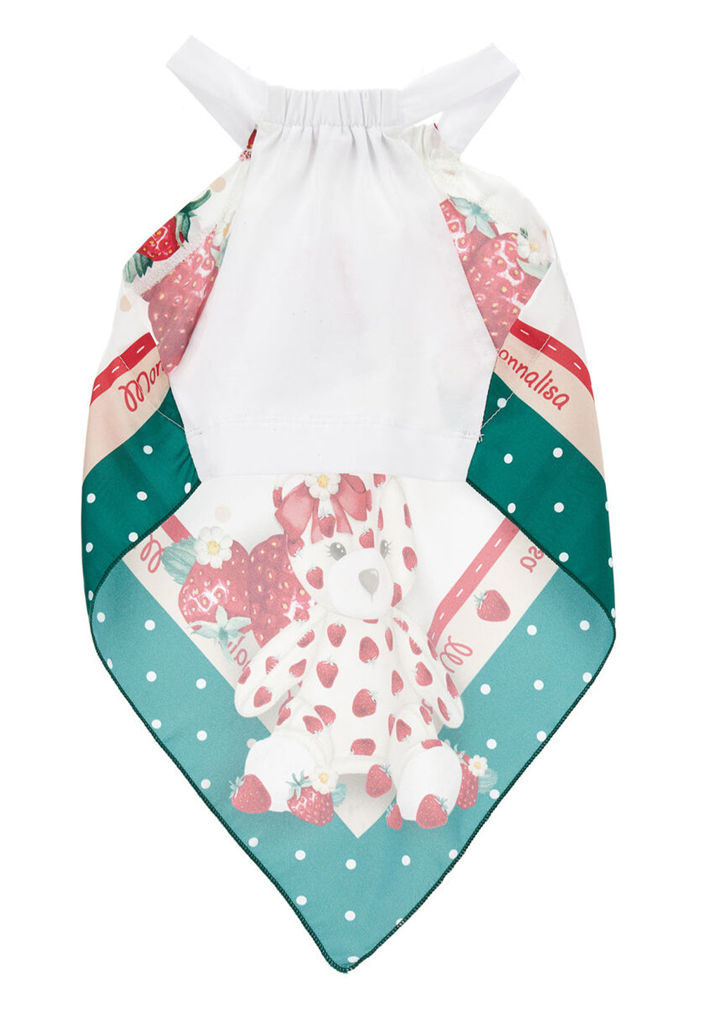 Top foulard bianco per bambina