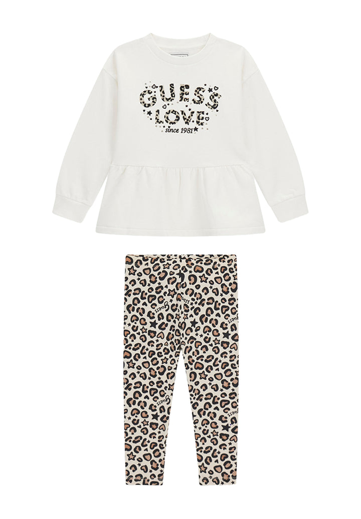 Completo beige per bambina