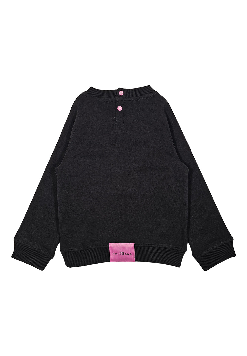 Schwarzes Sweatshirt mit Rundhalsausschnitt für Babys