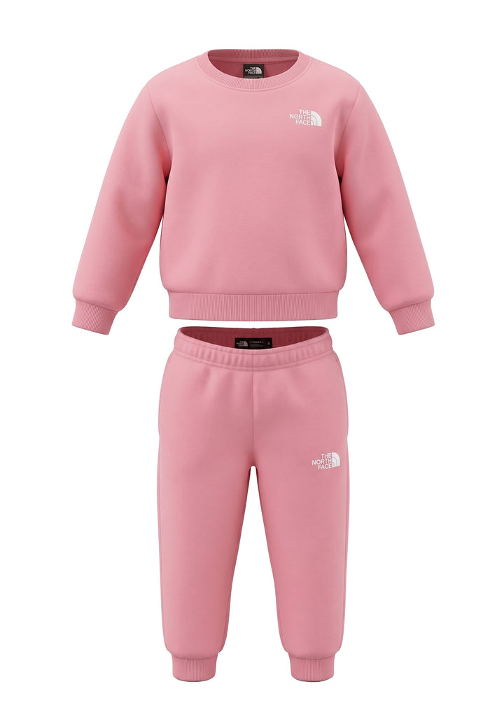 Completo felpa rosa per bambina
