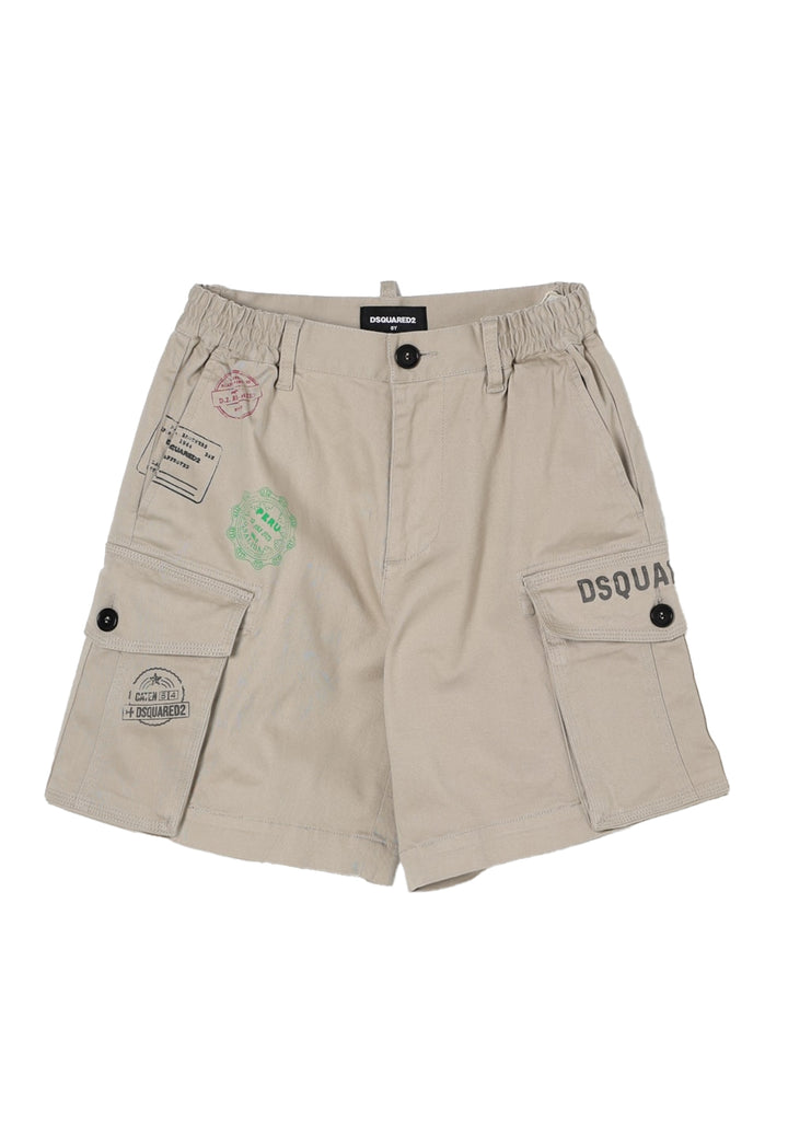 Bermuda cargo beige per bambino