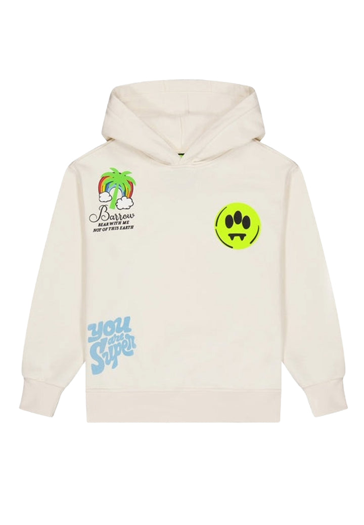 Felpa cappuccio crema unisex