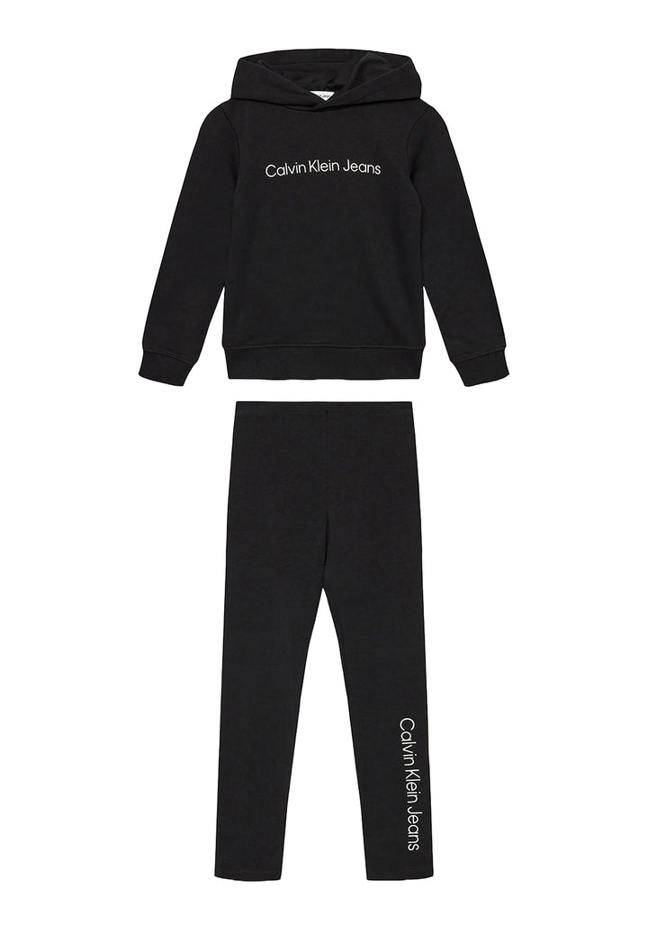 Completo felpa nero per bambina